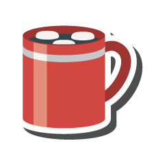 Tasse de chocolat chaud avec guimauves Tasse de chocolat chaud avec guimauves